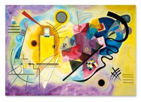 Plakat Kandinsky żółty czerwony niebieski 30x40 cm