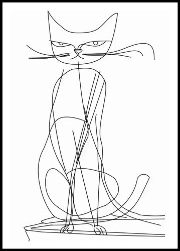 Plakat 68x98cm Kot Linijny na Arena.pl