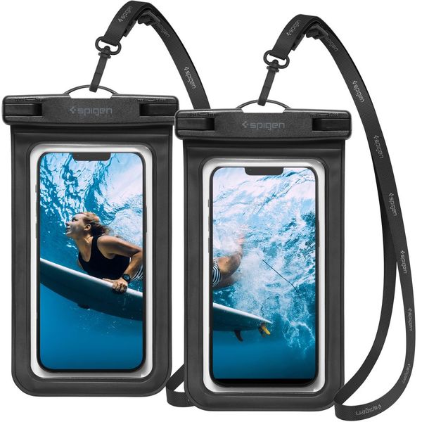 SPIGEN A601 UNIVERSAL WATERPROOF CASE 2-PACK BLACK zdjęcie 1