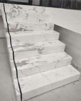 Płytki schodowe 120x30 MARMUR POŁYSK glamour BIEL