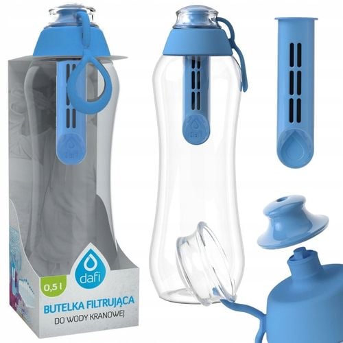 Bidon niebieska błękitna butelka filtrująca wodę wkład filtr Dafi SOFT na Arena.pl