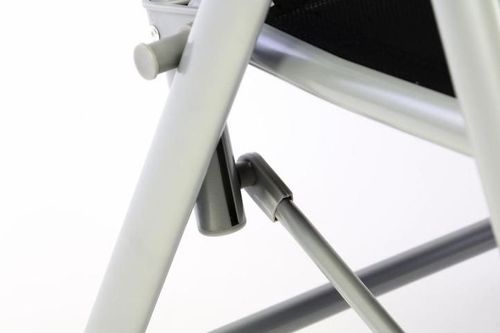 2x ustawialne krzesło ogrodowe z podnożnikiem - czarne na Arena.pl