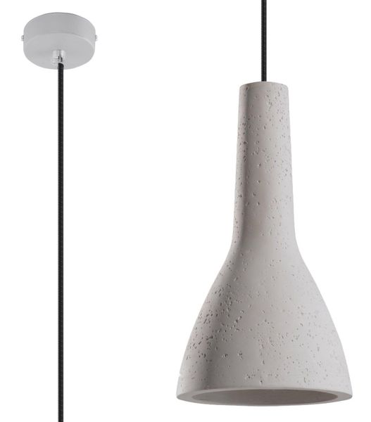 Betonowa LAMPA wisząca SL.0280 zwis OPRAWA kropla łezka szara zdjęcie 1