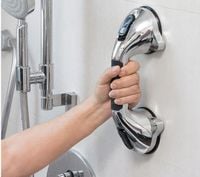 UCHWYT ŁAZIENKOWY DLA NIEPEŁNOSPRAWNYCH NA PRZYSSAWKI UCHWYT POD PRYSZNIC