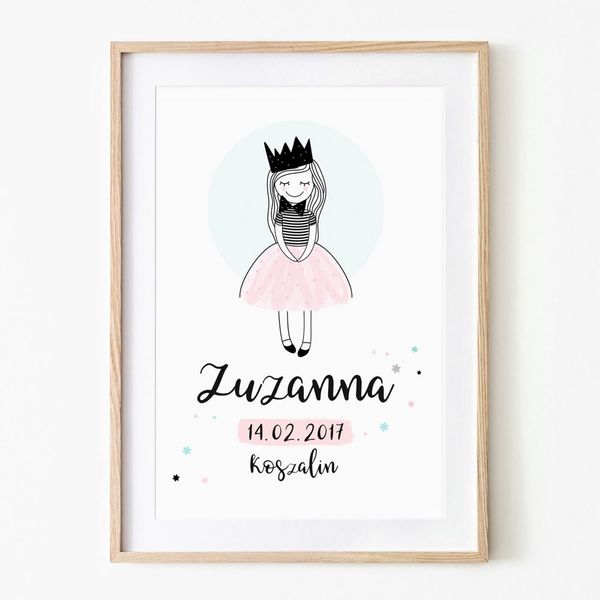 Plakat Metryczka z Amelką P017- rozmiar plakatu 50 cm x 70 cm zdjęcie 1