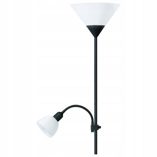 LAMPA podłogowa stojąca E27 + E14 czarna 180cm na Arena.pl