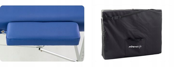 ŁÓŻKO STÓŁ DO MASAŻU SKŁADANY ALUMINIOWY 3 SEGMENTY ADELE PIANKA 5CM HABYS zdjęcie 12