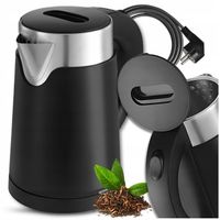 CZAJNIK Elektryczny STALOWY Kompaktowy 0,8l Turystyczny Hotelowy CZARNY