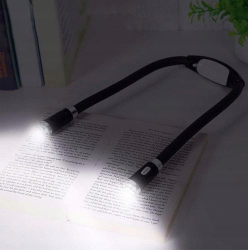 LAMPKA LED NA SZYJĘ DO CZYTANIA KSIĄŻEK NOCNA LATARKA 3 TRYBY ŚWIECENIA na Arena.pl