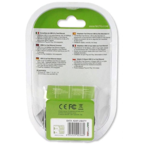 KARTA SIECIOWA ADAPTER TECHLY USB 2.0 NA FAST ETHERNET 10/100 RJ45 zdjęcie 3