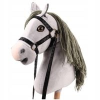 HOBBY HORSE DUŻY A3 KOŃ NA KIJU NA PATYKU KONIK PLUSZOWY + WODZE + OGŁOWIE