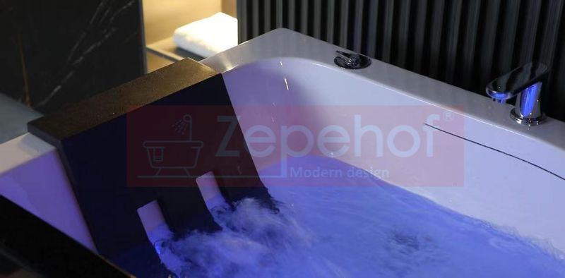 Wanna z hydromasażem EBX-7066 white prostokątna 170cmx78cmx61cm Wodosp zdjęcie 2