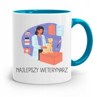 Kubek Błękitny Weterynarza Najlepszy Weterynarz Z Nadrukiem Ze Zdjęciem