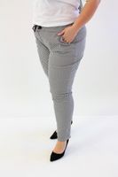 Spodnie gnieciuchy wzorek Eliza Biało-czarne UNI DUŻY