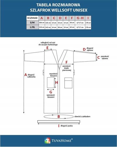 Granatowy szlafrok męski z kapturem ciepły miękki L/XL na Arena.pl