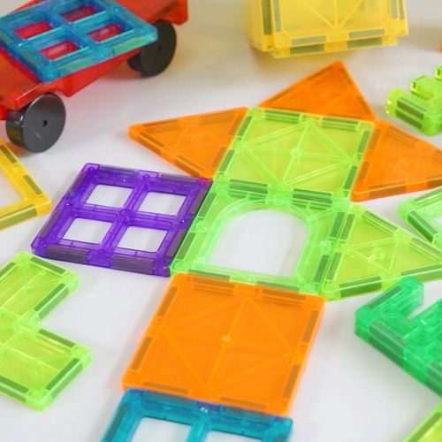 KLOCKI MAGNETYCZNE 3D konstrukcyjne DUŻE EL. Zestaw 45 el. Magnetic Tiles na Arena.pl