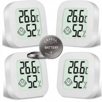 ELEKTRONICZNY TERMOMETR HIGROMETR POKOJOWY CYFROWY + BATERIE 4 SZTUKI