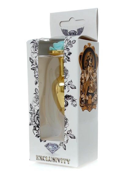 Plug-Jewellery Gold PLUG ROSE- Light Blue zdjęcie 9