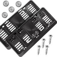 Ramki Do Małych Tablic Rejestracyjnych 305x114mm USA Japonia Komplet Czarne