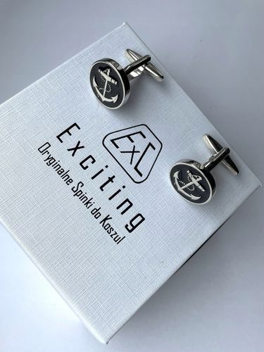 Spinki do mankietów koszuli EXC pozłacane Gwiazda Merc Mercedes Benz AMG SL na Arena.pl