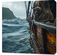 Obraz 70x70cm Statek na Falach