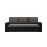 Nowoczesna kanapa, CAPERO, ekoskóra, 220x92x92, czarny, szary | TYLETEGOTU