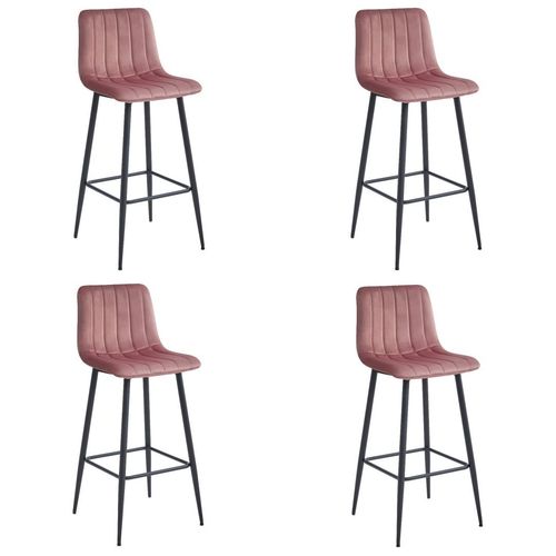 Hoker POZZA - aksamit ciemny róż / nogi czarne x 4 na Arena.pl