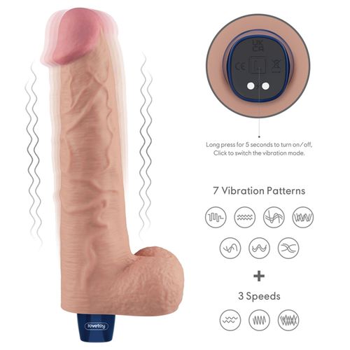 10.5" Real Softee Rechargeable Tpe Vibrating Dildo(Flesh) na Arena.pl