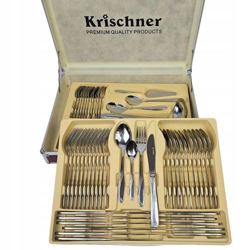 KOMPLET SZTUCÓW 12 OSÓB WALIZKA ZESTAW 72EL PREMIUM POŁYSK na Arena.pl