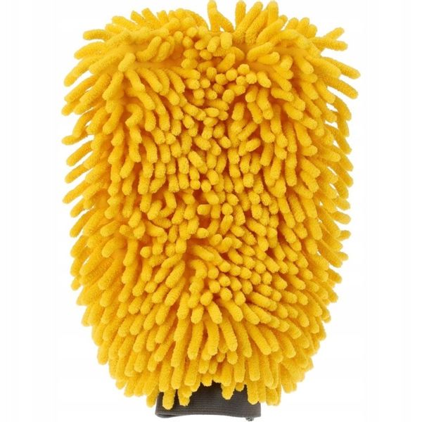 Rękawica do mycia auta Shell z frędzlami żółta 15 x 27 cm zdjęcie 2