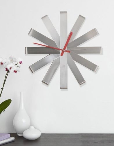 Zegar ścienny stalowy, RIBBON na Arena.pl