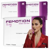 3x Tabletki na LIBIDO DLA KOBIET Femotion Silny Orgazm Dłuższy Sex 10 szt.