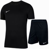 ZESTAW NIKE CZARNA KOSZULKA T-SHIRT + SPODENKI CZARNE DRI-FIT r.XL