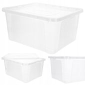 PUDŁO PLASTIKOWE 20l z pokrywą duże przeźroczyste pudło do