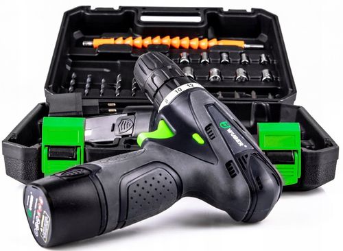 WIERTARKO WKRĘTARKA AKUMULATOROWA WKRĘTARKA 2xAKU NASADKI BITY LED na Arena.pl