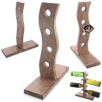 Stojak Drewniany na Wino Alkohol Regał Szafka Półka na Wina 4 Butelki