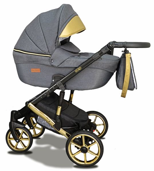 Wózek Dziecięcy Gold Uczio 2w1 Adaptery Maxi Cosi Cybex Aton I Size zdjęcie 2
