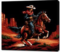 Obraz 100x90cm Galop przez Prerię