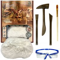 Zestaw archeologiczny dla dzieci z zestawem narzędzi i szkieletem dinozaura