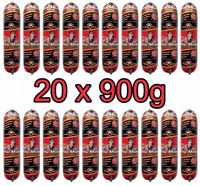 Karma dla psa baton wołowy 95% mięsa Hau-Miau zestaw 20 sztuk 900g