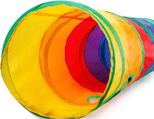 DŁUGI TUNEL DLA KOTA KOTÓW ZABAWKA Z PIŁECZKĄ KRYJÓWKA DOMEK SKŁADANY 120cm na Arena.pl