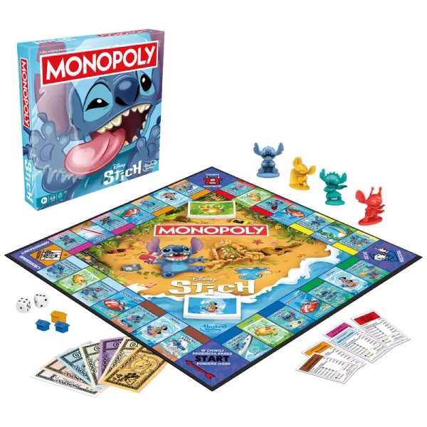 Monopoly Stitch, gra Hasbro, wersja polska zdjęcie 4