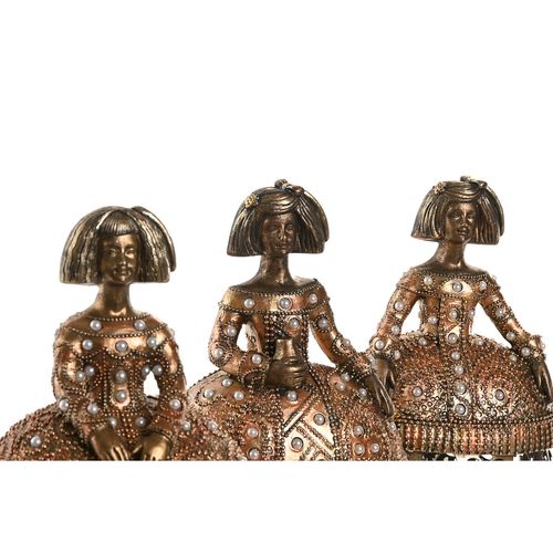 Figurka Dekoracyjna Home ESPRIT Złoty 18 x 11,5 x 24 cm (3 Sztuk) na Arena.pl