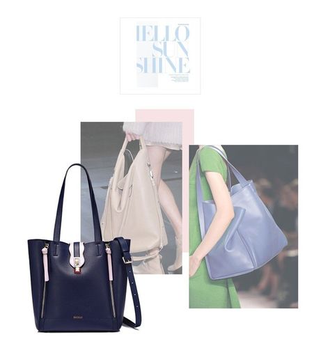 NUCELLE Stylowy granatowy shopper na Arena.pl