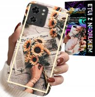 ETUI DO MOTOROLA EDGE 40 - KWIATISTY WZÓR SŁONECZNIK SŁONECZNIKI