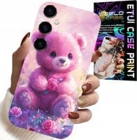 ETUI DO SAMSUNG GALAXY A55 5G - SŁODKI MIŚ NA RÓŻOWYM TLE, CASE + SZKŁO