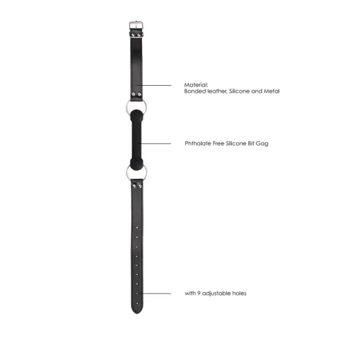 ouch! silikonowy gadżet do ust z regulowanym paskiem - czarny na Arena.pl