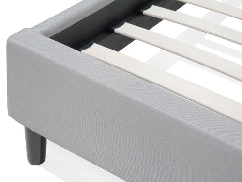 Łóżko tapicerowane 160 x 200 cm jasnoszare SAVERNE na Arena.pl