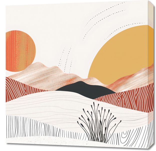 Obraz 70x70cm Roztańczone Słońce zdjęcie 1