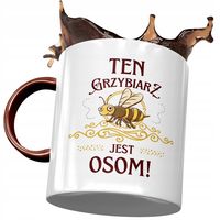 Kubek Bordowy Dla Grzybiarza Grzybiarz Jest Osom Z Nadrukiem Ze Zdjęciem